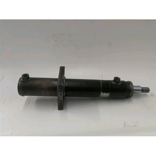CILINDRO OLEODINAMICO DOPPIO EFFETTO 250 BAR ALESAGGIO 65/75 STELO 35 CORSA 322 MM CON FLANGIA SALDATA SUL TUBO, IMPRONTA D.10 SULLO STELO E FILETTO M. 24X2