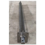 CILINDRO OLEODINAMICO SPACCALEGNA DOPPIO EFFETTO 250 BAR ALESAGGIO 75/85 STELO 45 CORSA 1165 MM CON BORCHIA SALDATA SUL FONDELLO, PIASTRA DI FISSAGGIO SALDATA SUL TUBO E FORO D.16 SULLO STELO